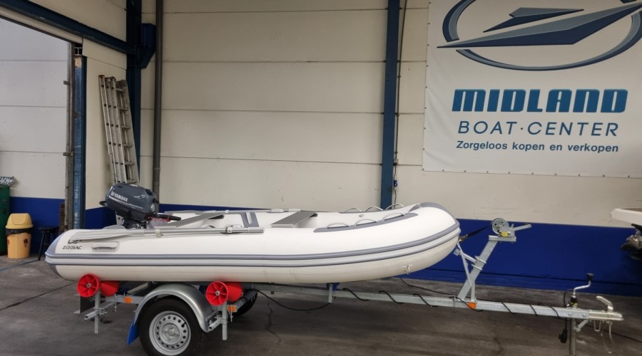 Zodiac Cadet 350ALU met Yamaha F6 en trailer (zéér compleet)